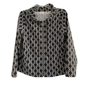 Zenergy by Chico’s light weight navy blue zip up jacket size 0 (S/4)